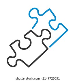 Baby Puzzle Icon. Editable Bold Outline With Color Fill Design. Vector Illustration.