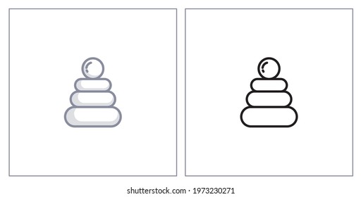 Baby Pyramid Icons. Vector Illustration