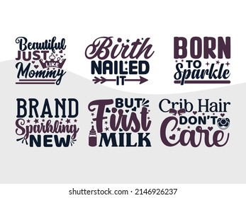 Baby Quote Printable Vector Illustration