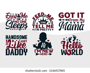 Baby Quote Printable Vector Illustration