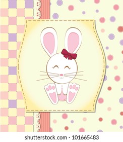 baby rabbit card