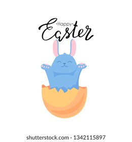 baby rabbit vector, Happy Easter