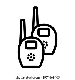 Baby Radio Monitor Icon. Editable Bold Outline Design. Vector Illustration.