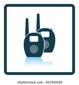 Baby radio monitor icon. Shadow reflection design. Vector illustration.