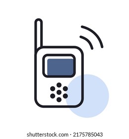 Baby radio monitor isolated vector icon. Graph symbol for children and newborn babies web site and apps design, logo, app, UI