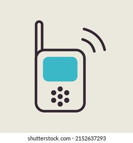 Baby Radio Monitor Vector Icon. Graph Symbol For Children And Newborn Babies Web Site And Apps Design, Logo, App, UI