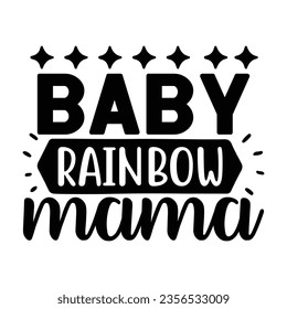 Baby Rainbow Mama, SVG Design Template