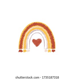 Baby rainbow. Vector Illustration. Nursery pattern in hand drawn scandinavian style. Texture for fabric, textile, wrapping and wallpaper.