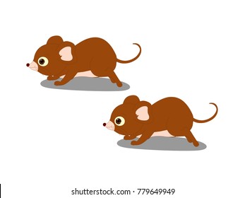 Baby Rats Brown Character vector