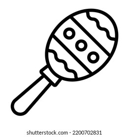 Baby rattle Bold Line Vector icon which can easily modify or edit

