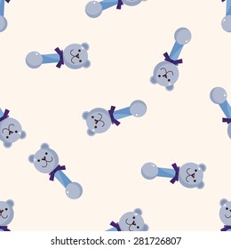 Baby rattle , cartoon seamless pattern background