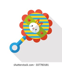 Baby rattle flat icon