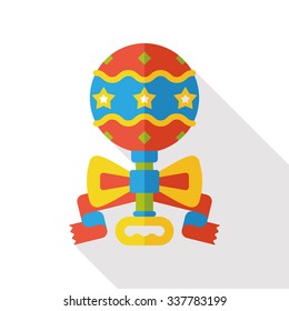 Baby rattle flat icon