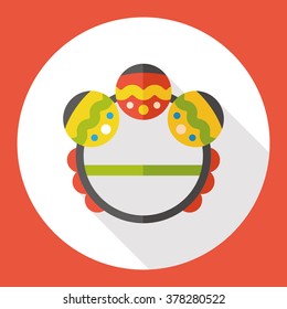 Baby rattle flat icon