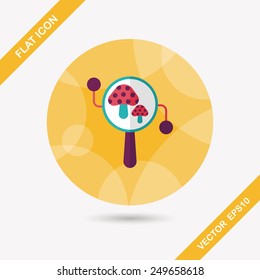 baby rattle flat icon with long shadow,eps10