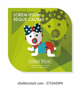 baby rattle flat icon with long shadow,eps10