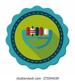 baby Rattle flat icon with long shadow,eps10