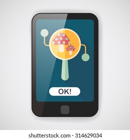 baby rattle flat icon with long shadow, eps10