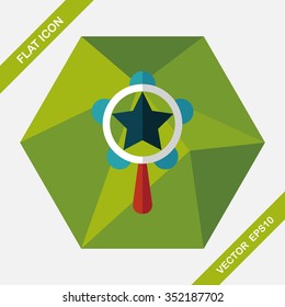 baby rattle flat icon with long shadow,eps10