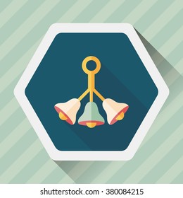 baby rattle flat icon with long shadow,EPS 10