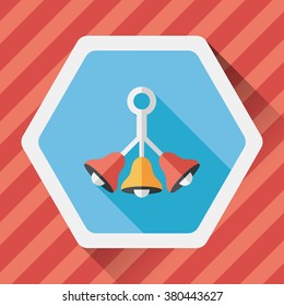 baby rattle flat icon with long shadow,EPS 10