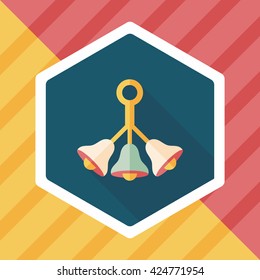 baby rattle flat icon with long shadow,EPS 10