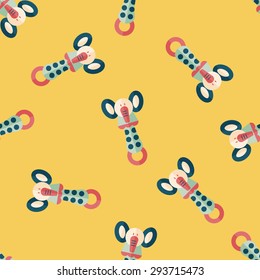 baby rattle flat icon,EPS 10 seamless pattern background