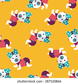 baby rattle flat icon,eps10 seamless pattern background