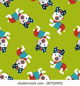 baby rattle flat icon,eps10 seamless pattern background