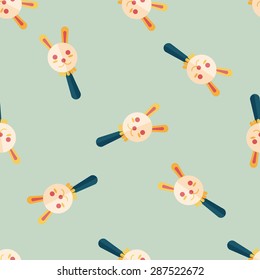 baby rattle flat icon,eps10 seamless pattern background