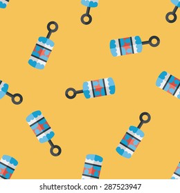 baby rattle flat icon,eps10 seamless pattern background