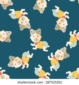 baby rattle flat icon,eps10 seamless pattern background