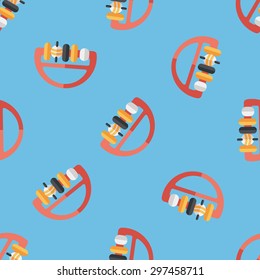 baby Rattle flat icon,eps10 seamless pattern background