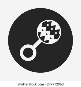 Baby rattle icon