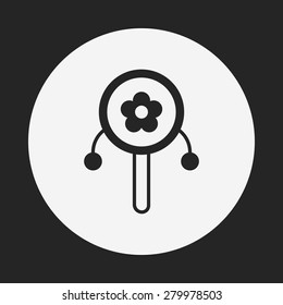 Baby rattle icon