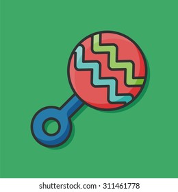 Baby rattle icon