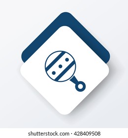 Baby rattle icon