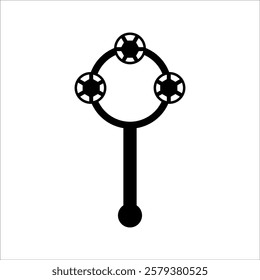 Baby rattle icon. Cartoon of Baby rattle vector icon for web design isolated on white background