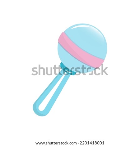 Baby rattle icon. Cartoon of Baby rattle vector icon for web design isolated on white background