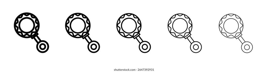 Ícone de chocalho bebê ilustração plana definir logotipo