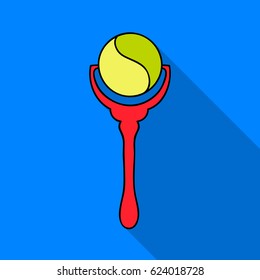 Baby rattle icon in flate style isolated on white background. Baby born symbol stock vector illustration.