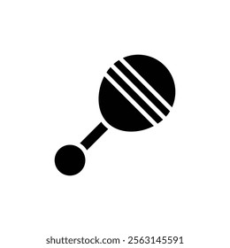 Baby rattle icon Isolated flat vector in outline