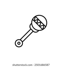 Baby rattle icon isolated on white background
