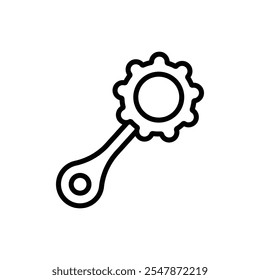 Baby rattle icon logo sign set vector outline