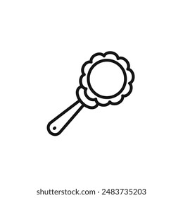 Baby rattle icon outline collection in black