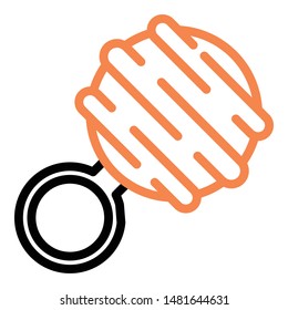 Baby rattle icon. Outline baby rattle vector icon for web design isolated on white background