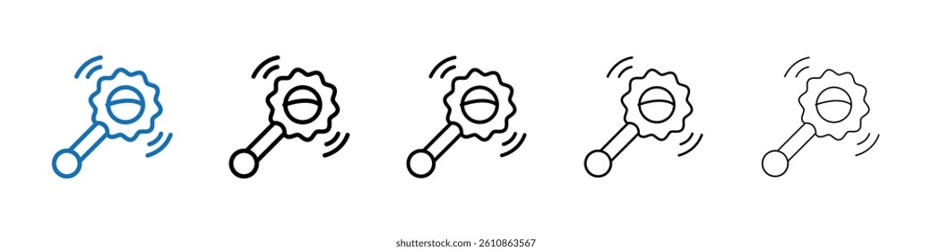 Baby rattle icon Outline vector logo for web ui