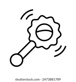 Baby Rattle Icon Perfect for Infant and Nursery Illustrations