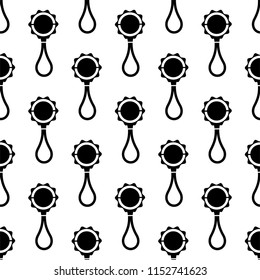 Baby Rattle Icon Seamless Pattern Vector Art Illustration