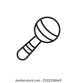 Baby rattle icon Simple thin outline